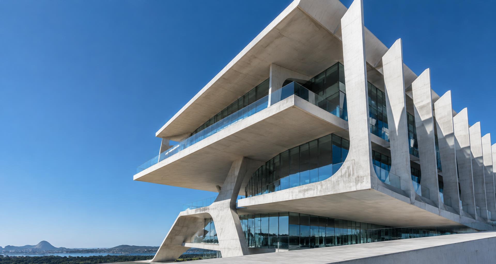 Estrutura de concreto de arquitetura contemporânea